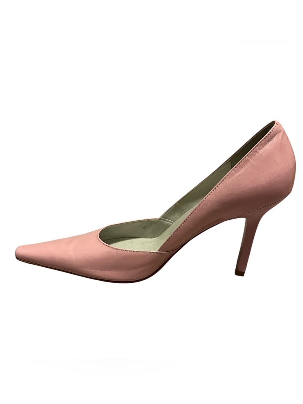 Paolo Corelli Light Pink Leather Pointed Toe d'Orsay High Heel Pumps Size 37